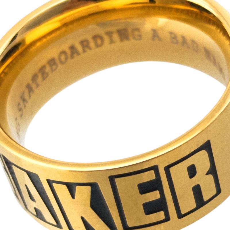 Baker Brand Logo Ring Gold detail