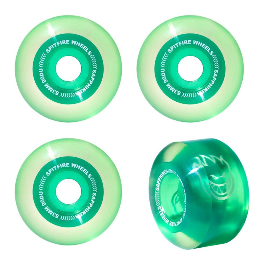 Spitfire Sapphire 90a 53mm Clear/Green