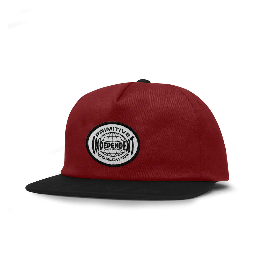 Gorra Primitive x Independent Global roja