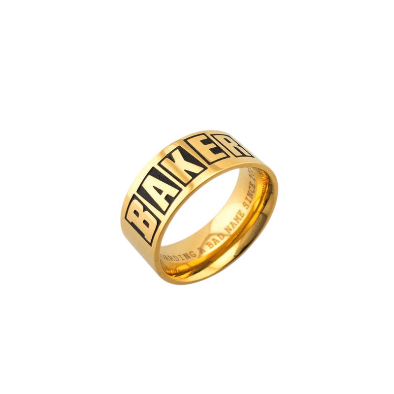 Baker Brand Logo Ring Gold