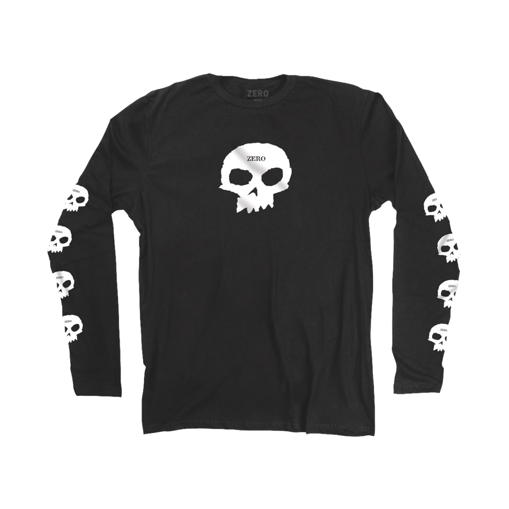 Zero Single Skull Long Sleeve - Black